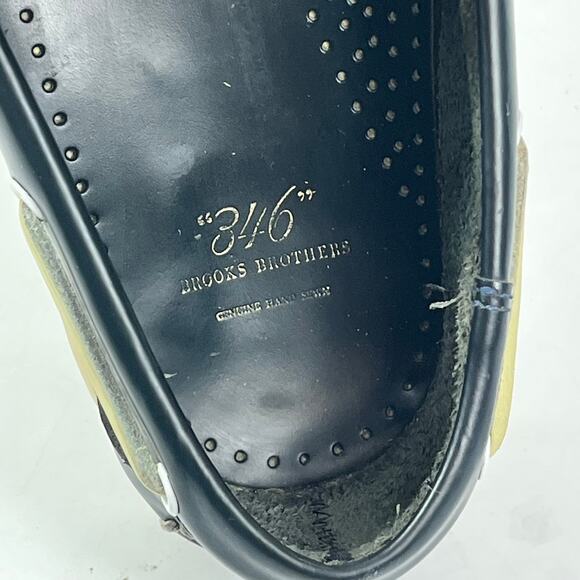 Brooks Brothers Leather Deck Boat Shoes Mens Casual Nautical Footwear Size 11 - Picture 11 of 14